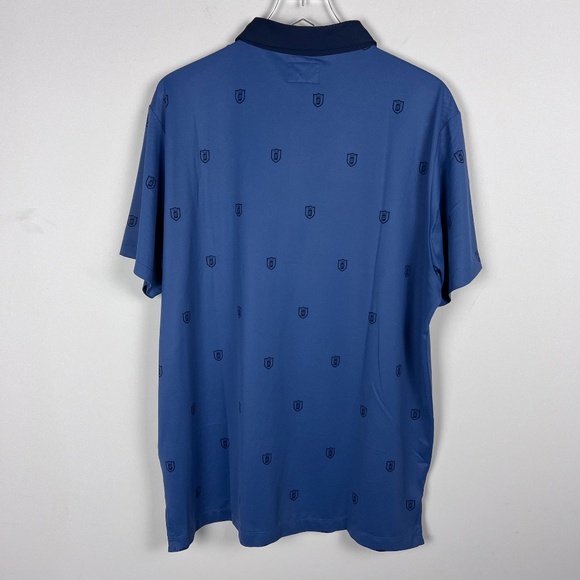 Todd Snyder & Footjoy Men's Shield Print Pique Polo Shirt Blue Size XL - Picture 9 of 13